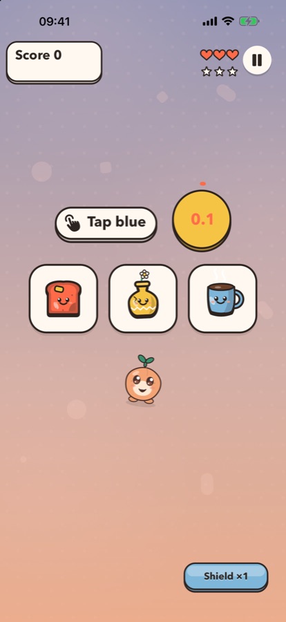 A reflex round in progress, with the cue shown above the answer choices